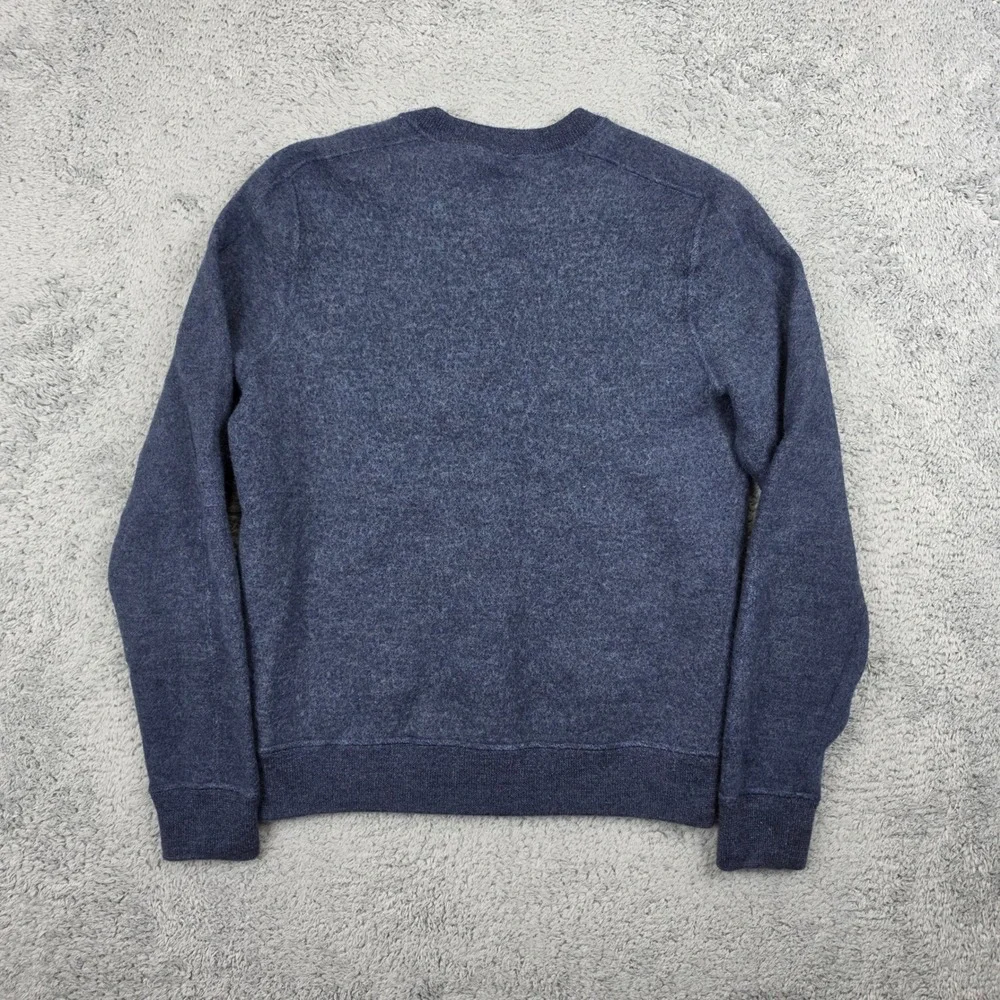 Hugo Boss Sweater Mens S Blue Virgin Wool Crewneck Long Sleeve Pullover Normcore